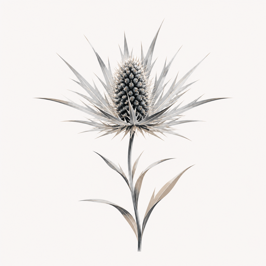 Abstrakte Silberdistel